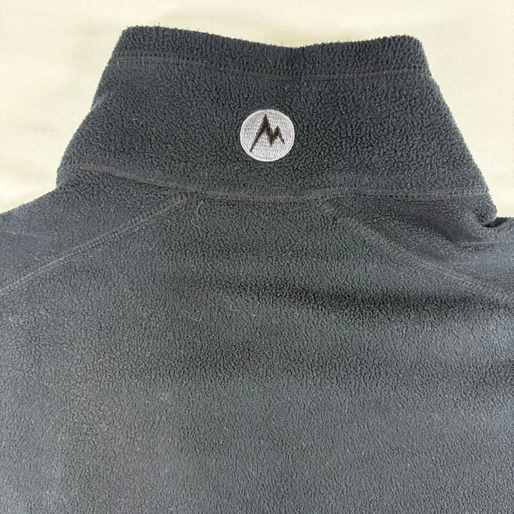 Marmot Fleece Pullover Mens M‎ C83590 1/4 Zip Jacket Black Gorpcore Outdoor